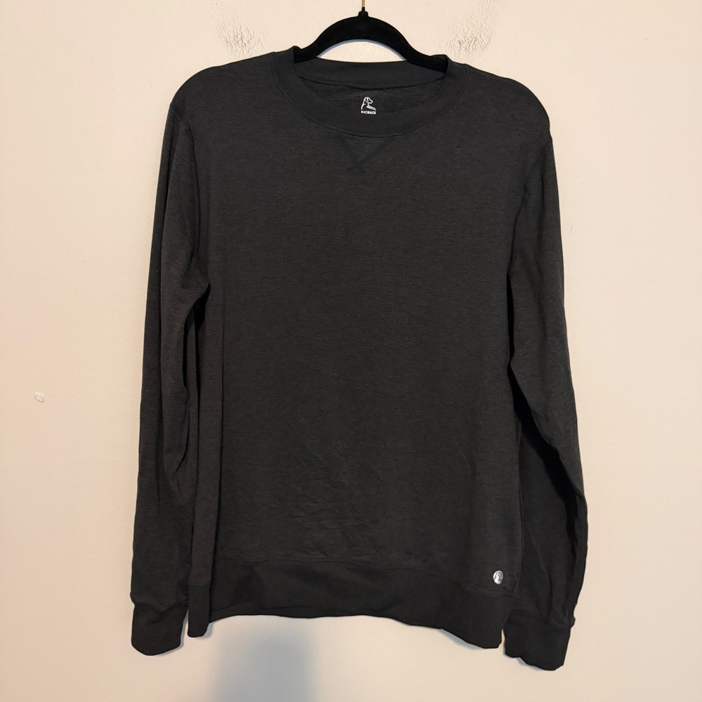 Rhoback Pace Performance Crewneck M Black ButterFlex Golf Pullover athleisure